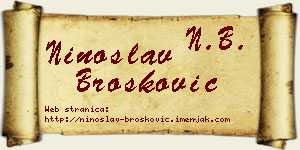 Ninoslav Brošković vizit kartica